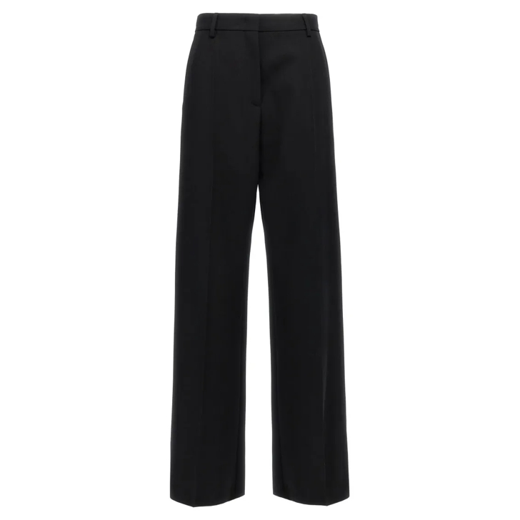 パンツ VALENTINO GARAVANI Valentino 'Solid Grisaille' pants Black Valentino Garavani Solid Grisaille Wool Trousers With Wide