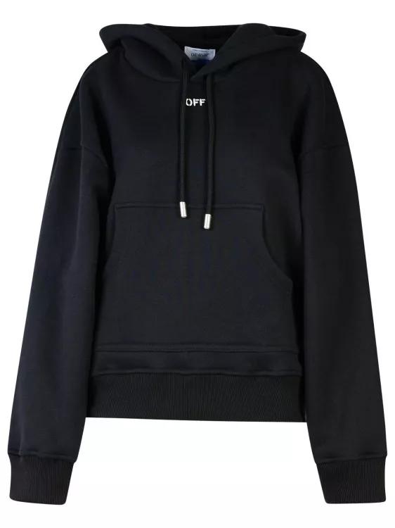 Off-White - Black Cotton Sweatshirt - Größe XS - schwarz