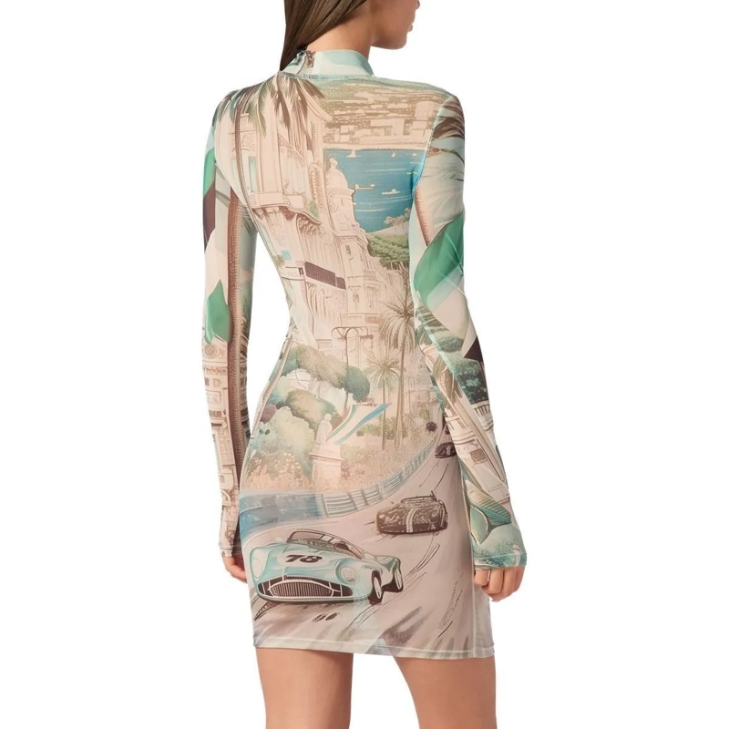 Philipp Plein Kleid Kleid Racing bunt(Image 4)